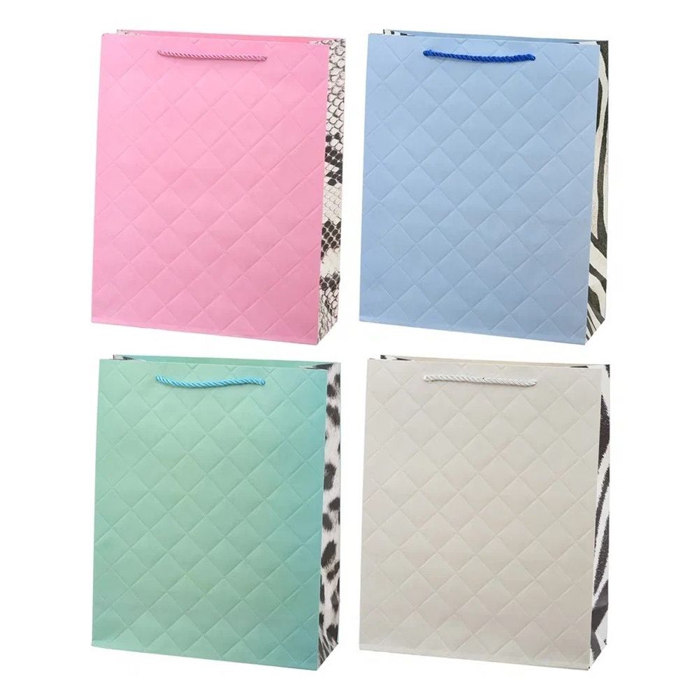 Подарочный пакет Basir, серия &quot;Выбитый ромб&quot;, 26*10*32 см, ассорти