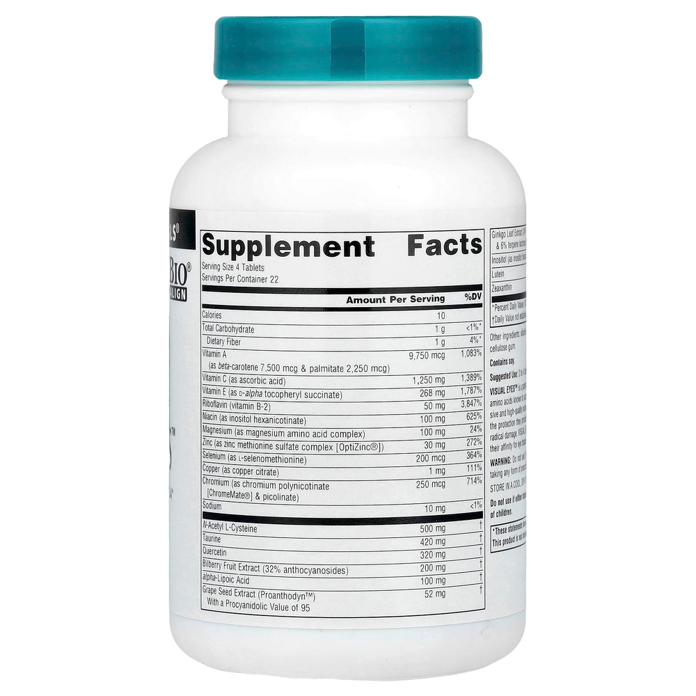 Source Naturals, Visual Eyes, мульти-питательный комплекс, 90 таблеток