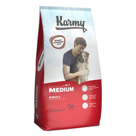 KARMY Medium Adult c телятиной, 14 кг, КАРМИ
