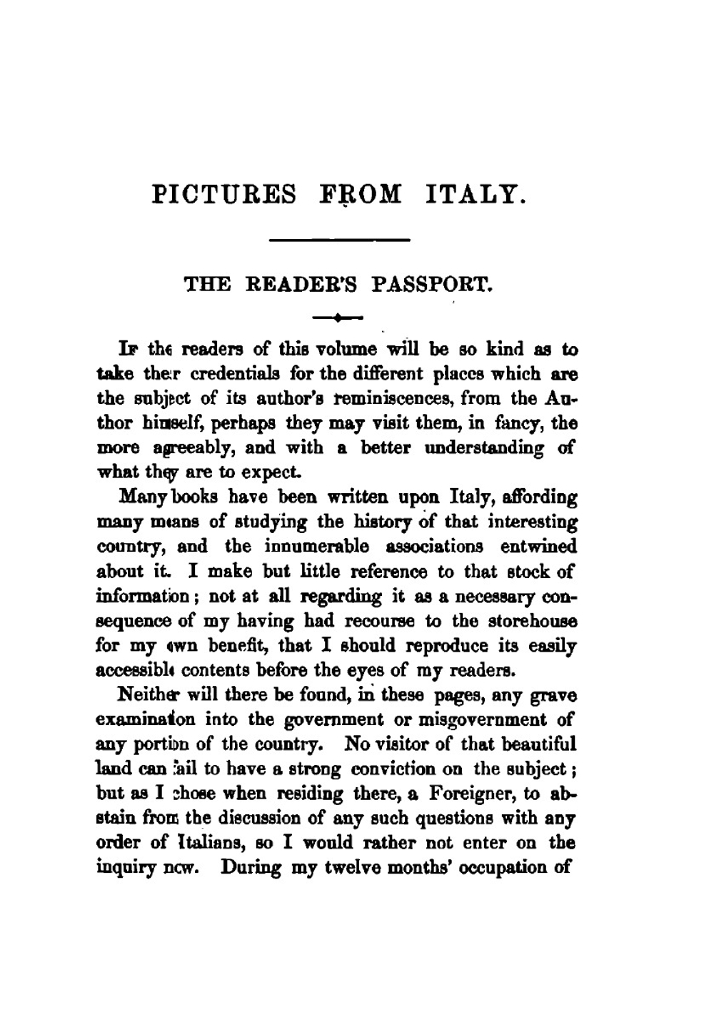 Pictures from Italy, and American Notes. Vol. 1 | Charles Dickens