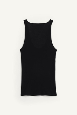 ZARA ТОП ИЗ ТОНКОГО ХЛОПКА, ЧЕРНЫЙ