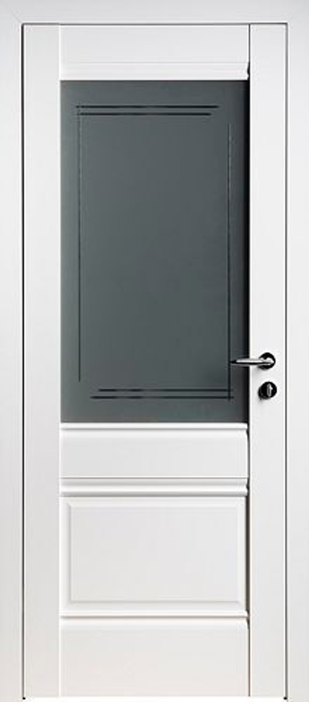 Межкомнатная дверь 2U ПО стекло мателюкс (900x2000, Белый матовый)