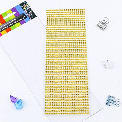 Стразы самоклеющиеся Светло-желтые d3 мм 900 шт