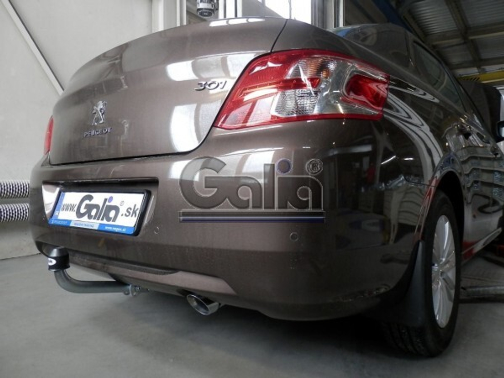 Фаркоп оцинкованный Galia C064C для Citroen C-Elysee 2013-, Peugeot 301 2013-(паспорт и сертификат в комплекте)(без электрики)