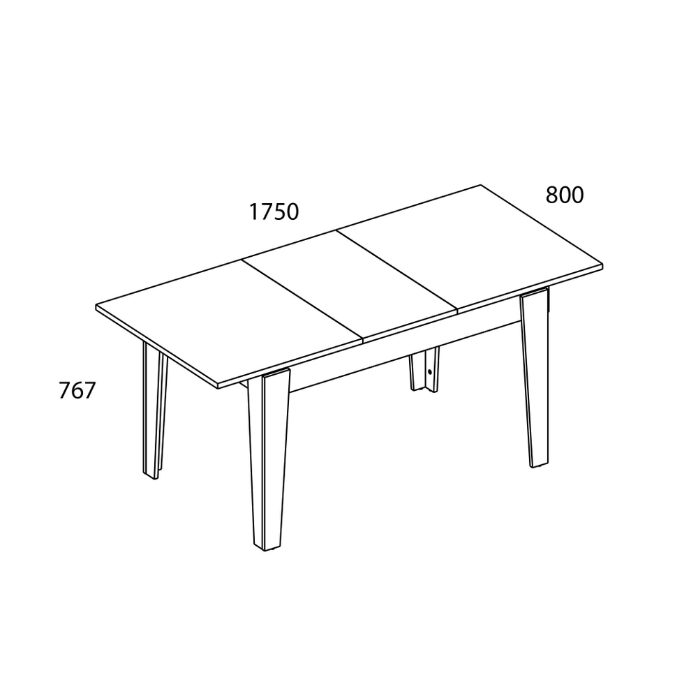 LIMA, Стол раздвижной. Цвет ПЕРСИДСКИЙ ЖЕМЧУГ/ МАДУРА