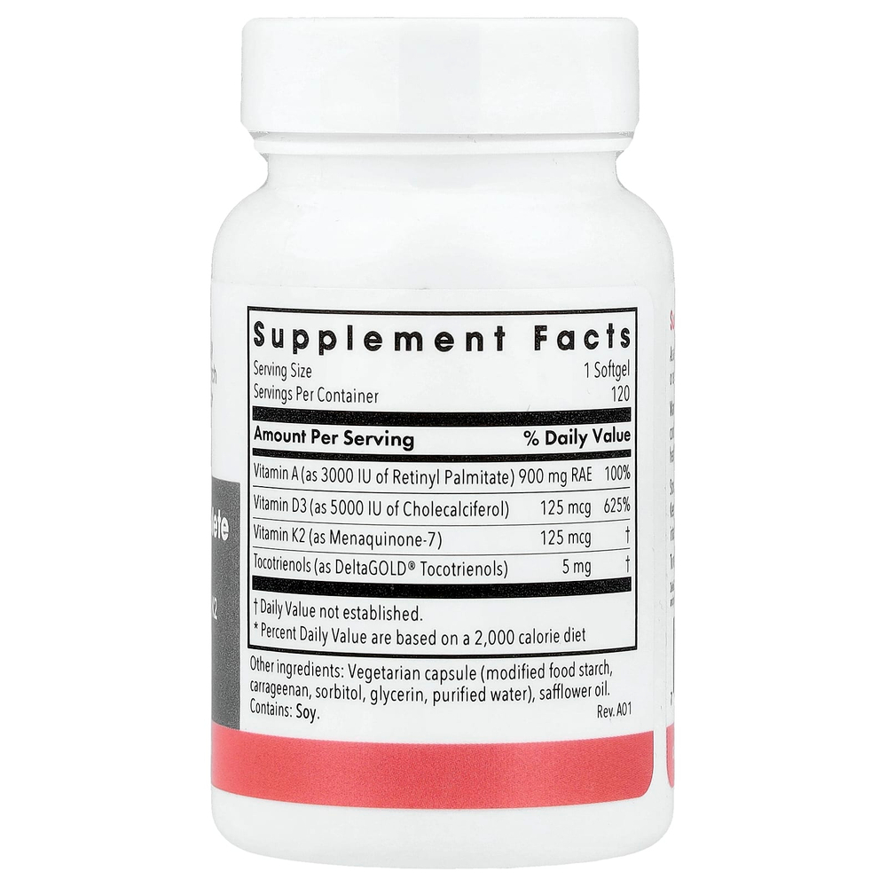 Allergy Research Group, полный витамин D3 5000, 120 растительных капсул