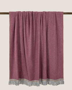 Плед 160х200 Frati Home Soft Bamboo Granata гранатовый с тесьмой Rousseau