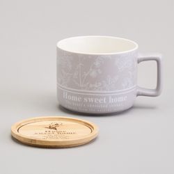 КРУЖКА LEFARD 400МЛ С БАМБУКОВОЙ КРЫШКОЙ "LOVING FAMILY" 9.6*8CM