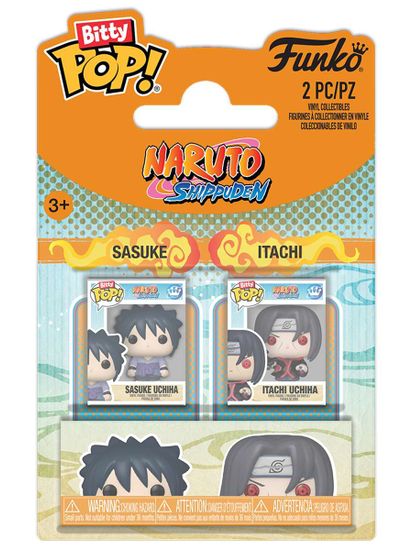 Набор Funko Bitty POP! Naruto Shippuden Naruto & Jiraiya (Exc) 2шт 92842 / Фигурка Фанко Битти ПОП! по мотивам аниме "Наруто", Саски и Итачи