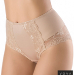 Высокие трусики-слипы Snejanna с кружевом (Размер: 42) (Цвет: кофейный)