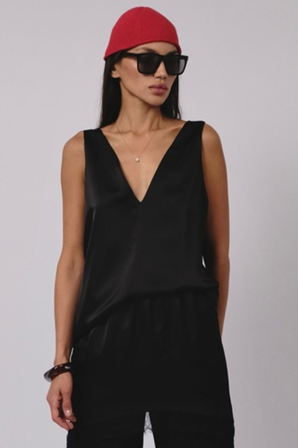 Топ шелк (черный)