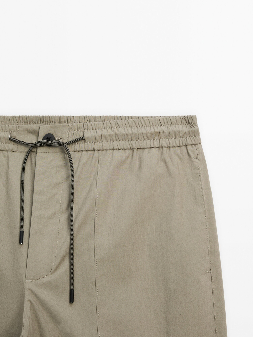 Massimo Dutti Брюки из поплина, зеленый