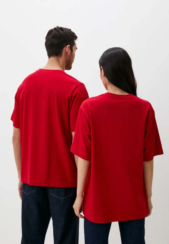 Футболка оверсайз унисекс Anyday T-shirt 02, цвет красно-малиновый