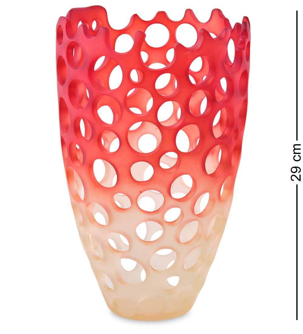 BMB- 71 Ваза «Перфора Красный Омбре» малый