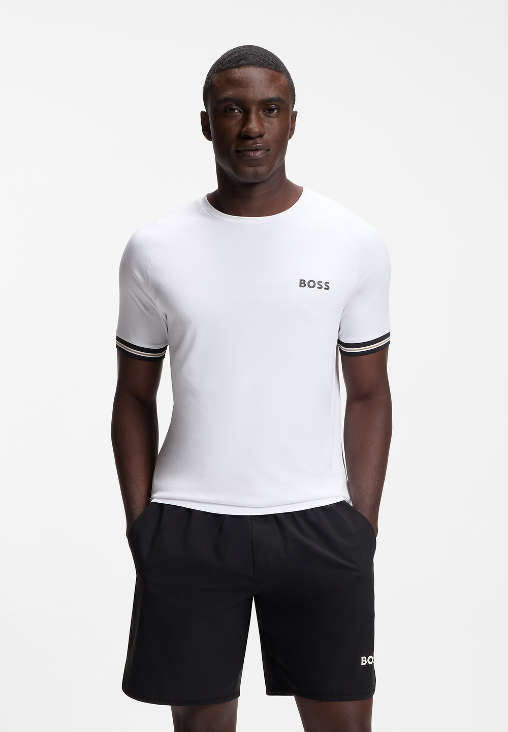 BOSS SERVE - Спортивная футболка - Белый