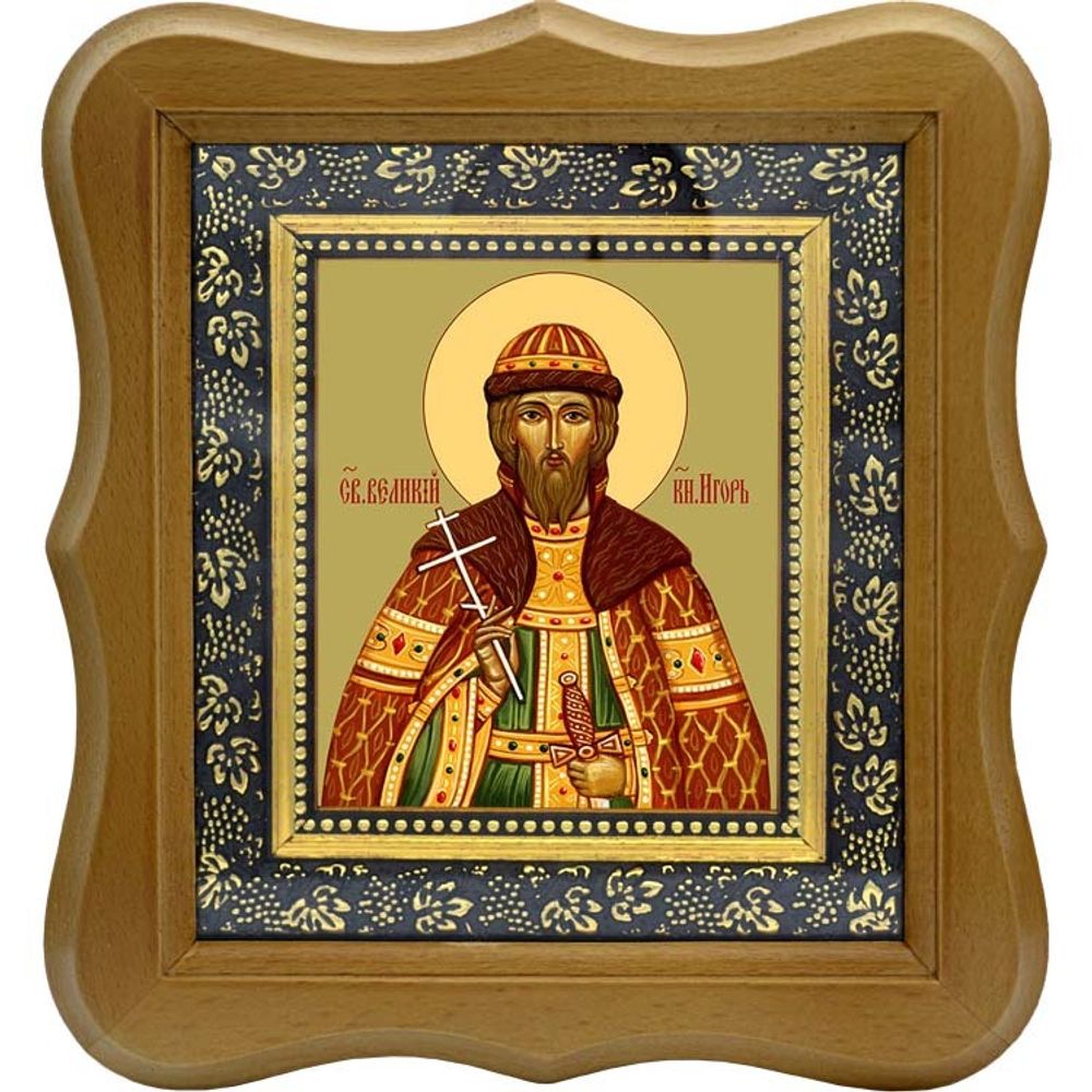 Игорь Черниговский Святой благоверный князь. Икона на холсте.