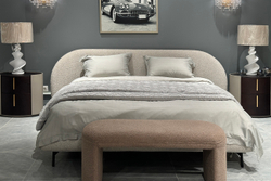 Кровать без механизма 240х220х87см Garda Decor Sicilia Orso букле бежевая