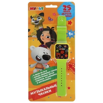 Часики "Мульт" 25 песен, фраз, звуков.бат. блист. 2006Z256-R5 (Умка)