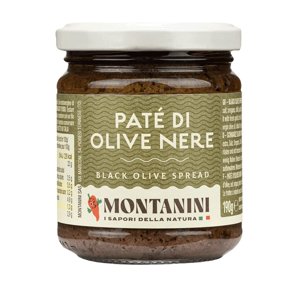 Паштет из черных оливок, 190г - MONTANINI