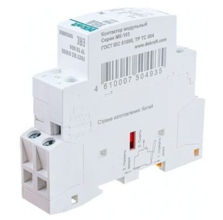 Модульный контактор DEKraft МК-103 2НО 25А 230В 18064DEK
