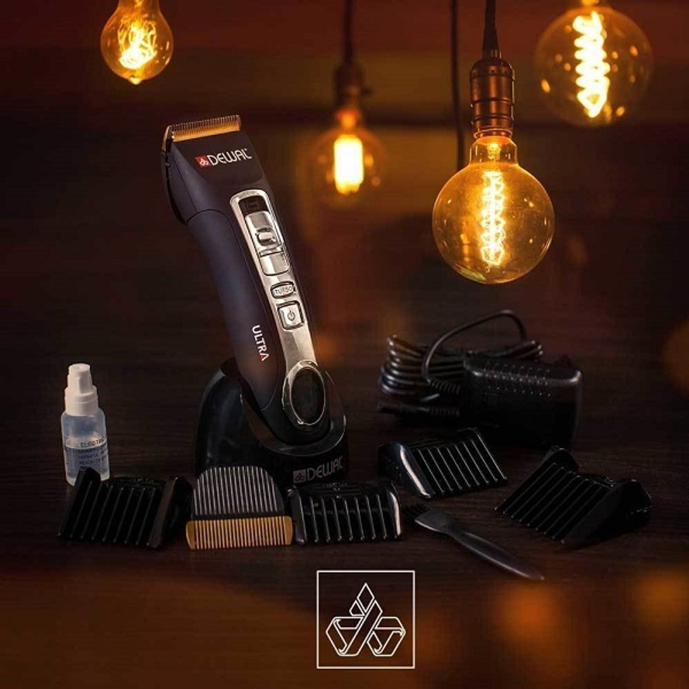 Машинка для стрижки аккумуляторно-сетевая черная Dewal Ultra