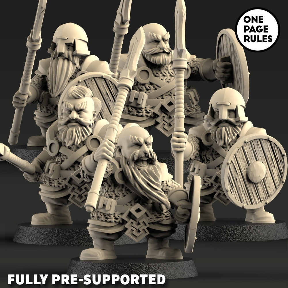 Dwarfs Warriors Spears