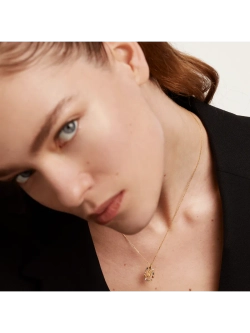 Колье Буква W серебро 925 пробы покрытое золотом