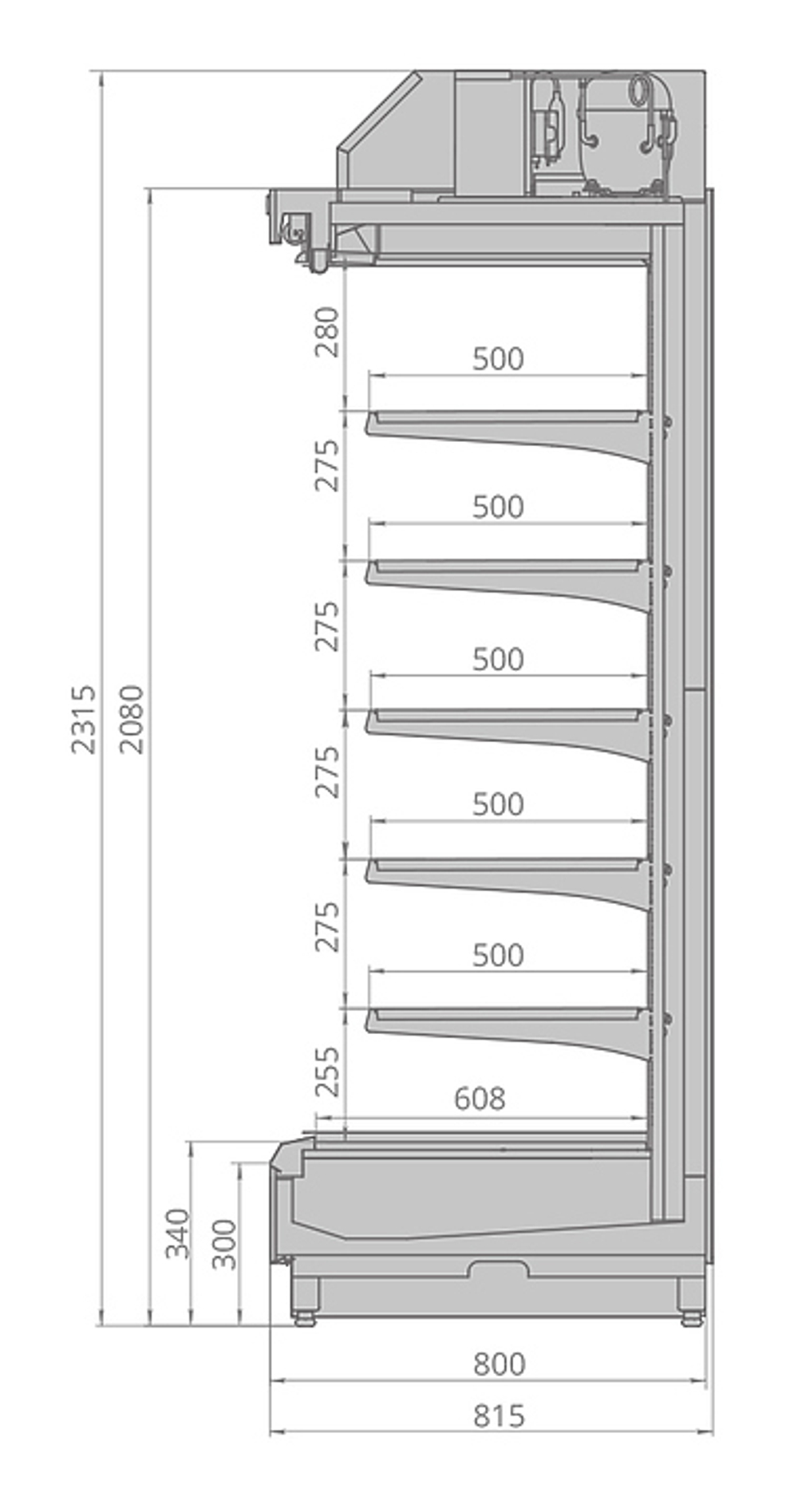Горка холодильная Brandford CRONOX 2080.800 125