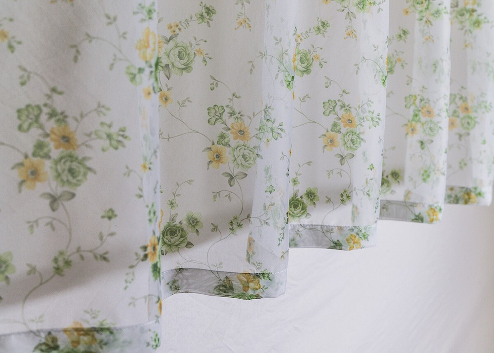 Комплект из вуали "Ф. ВИРДЖИНИЯ", цвет бело-зелёный, Польша.