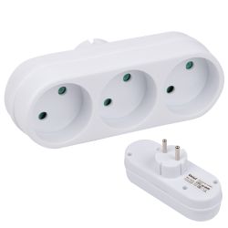 S-ES3-16O WHITE Разветвитель сетевой. б-з. 3 гнезда. 16А. 3500Вт. Белый. ТМ Uniel
