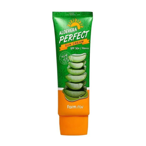 Farm Stay Солнцезащитный крем для лица с экстрактом алоэ Aloevera Perfect Sun Cream SPF50+ PA+++ 70 гр 386758 (58030,4817)