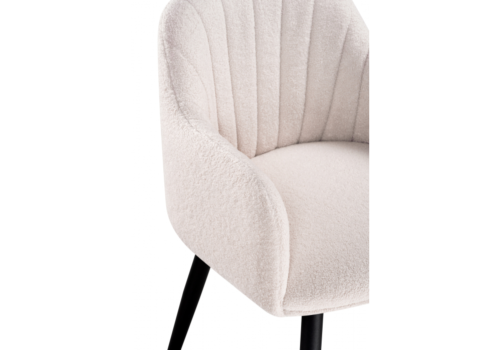 Стул на металлокаркасе Woodville Халли lamb 19, черный, ножки черные