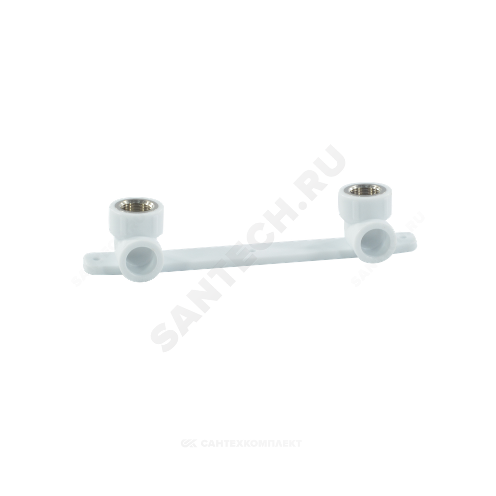 Планка монтажная PP-R белая Дн 25х1/2" ВР под смеситель с водорозетками VALFEX 10124025