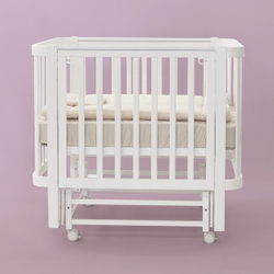 Кроватка детская Antemi Terra Light с маятником белый