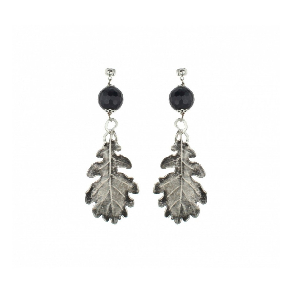 Серьги листья Ester Bijoux Дуб OR912-S BW