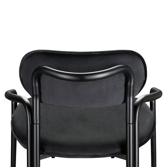 Стул барный ror, round, велюр, черный/черный