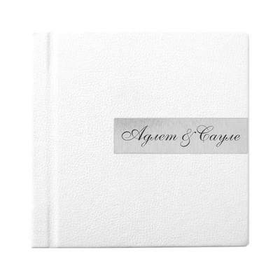 25х25 фотокнига, эко-кожа + алюминиевая вставка