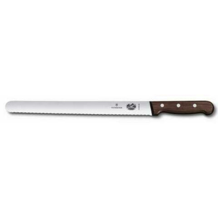 Нож слайсер 30 см волнистое лезвие ручка розовое дерево Victorinox Rosewood