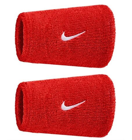 Теннисные напульсники Nike Swoosh Double-Wide 2P - university red/white