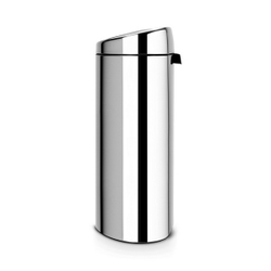 Ведро для мусора Brabantia Touch Bin полированная сталь 40л вид сбоку
