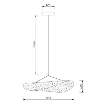 Подвесная люстра 19W 3000K 5866/06 SP-19 черный Fiamma Divinare