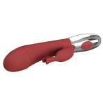 Красный вибратор-кролик 19,8см со стимулятором клитора Pretty Love Rasmussen Bunny Vibrator Red BW-500072DC