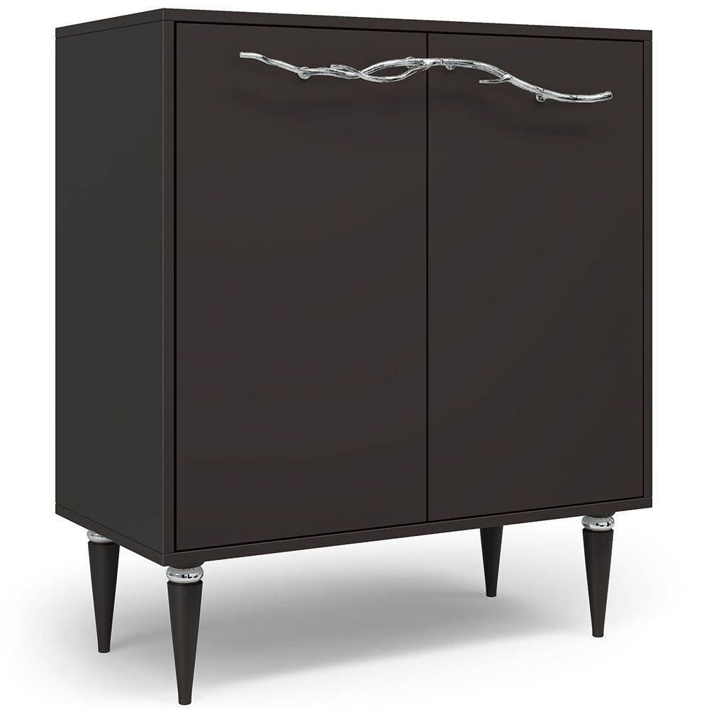 Комод Арт Колор matte Классик Сильвер с 2 полками Терпкий коричневый матовый