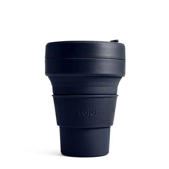 Стакан складной силиконовый Stojo Pocket Cup Denim, 12 oz / 355 мл