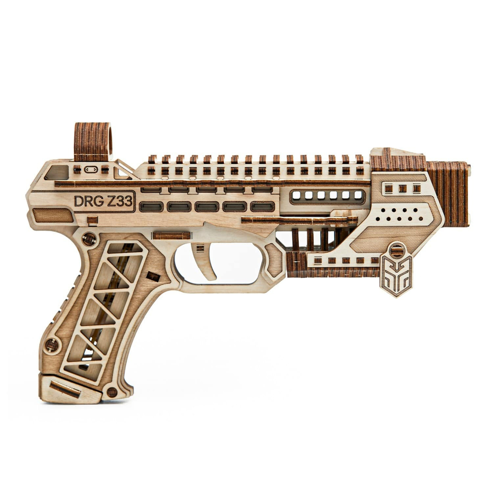 Деревянный конструктор Пистолет с пулями DRG Z33 (DROVO)