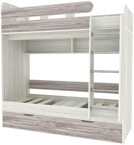 Двухъярусная кровать КарИВи Юниор 5 80x160 Винтерберг Бетон