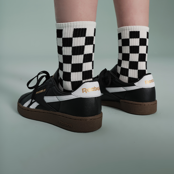 reebok CLUB C GROUNDS UK Кроссовки для скейтбординга Низкие Кроссовки Черно-белая панда Унисекс