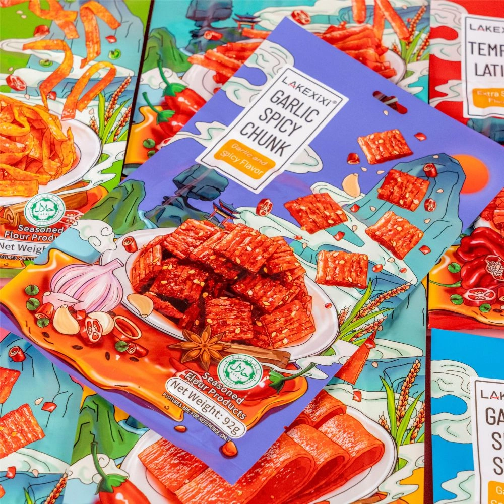 Латяо ЧесноЧанк пряные пшеничные ломтики с чесноком и перцем чили