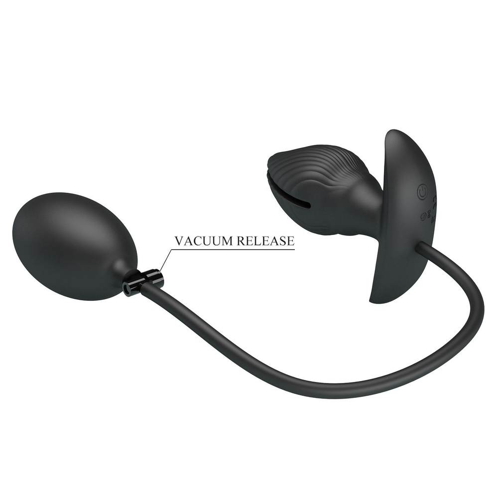 Надувной анальный расширитель Baile Manson, вибрация, 9,6 см