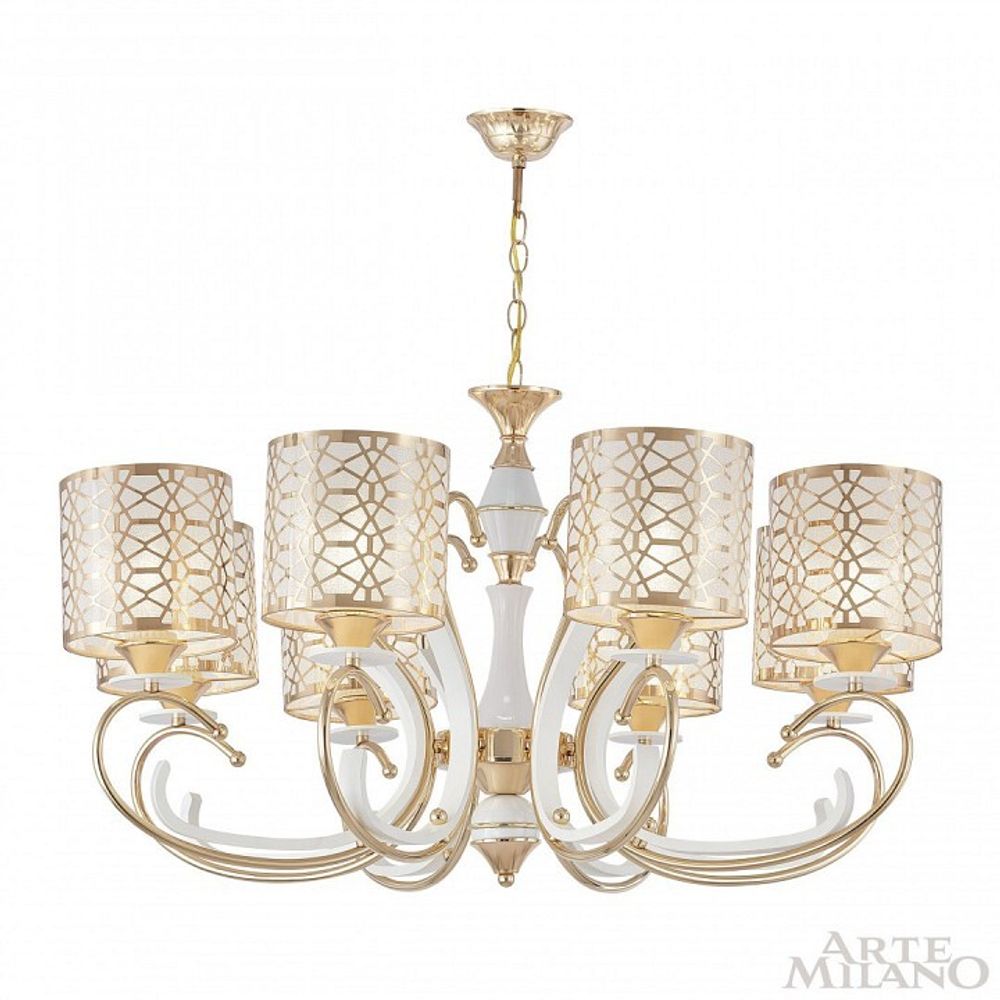 Подвесная люстра Arte Milano Florentia-1237 301237/8 Wh/Gd